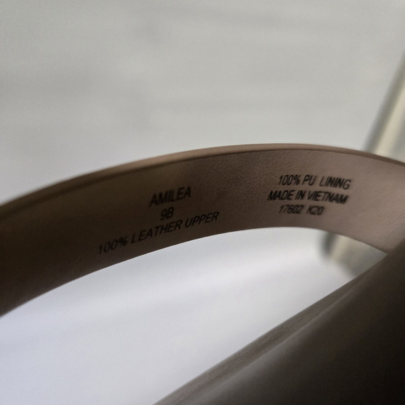 Lauren Ralph Lauren Amilea Nappa Leather Wedge Sandal Shoes Tan 9 NIB Designer - Picture 9 of 12